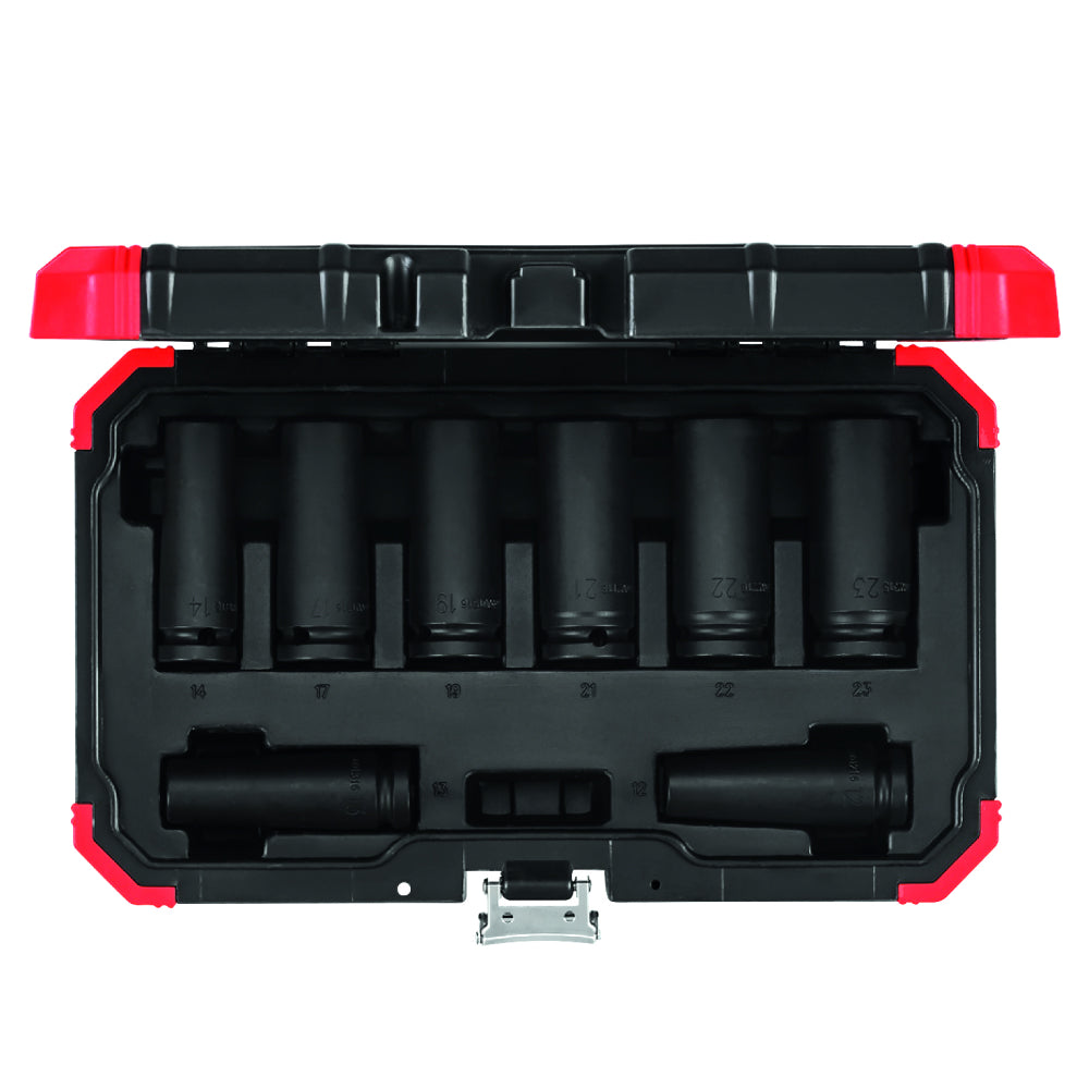 Jogo de soquetes de impacto sextavados, encaixe de 1/2", GEDORE RED