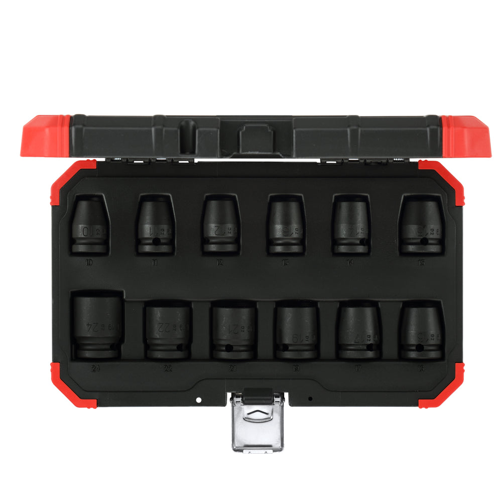 Jogo de soquetes de impacto sextavados, encaixe de 1/2", GEDORE RED