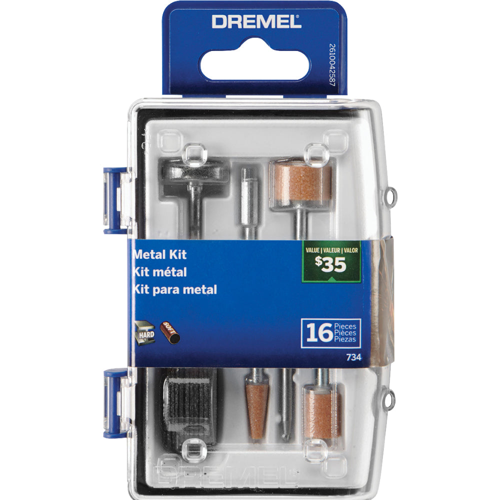 Jogo de acessórios para metal, 16 peças, 734, DREMEL