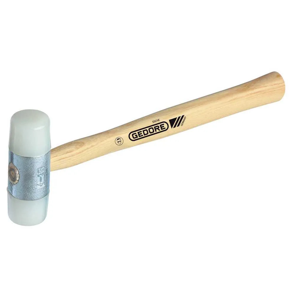 Martelo com borda de nylon, 32-35-40-50 mm, com cabo de madeira, GEDORE