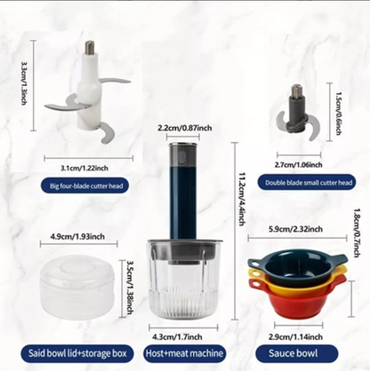 Triturador Elétrico Portátil - Capacidade de 1000ml