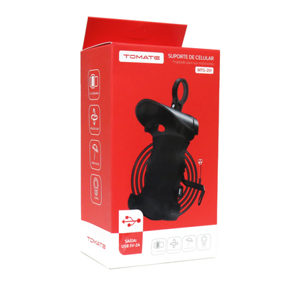 SUPORTE DE PLÁSTICO PARA CELULAR/GPS MOTOCICLETA - TOMATE MTG-251