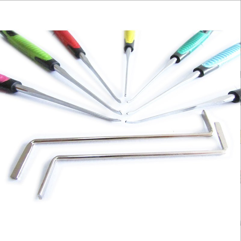Kit de Ganchos para Fechaduras KLOM Premium - 7 Peças com Cabo Colorido
