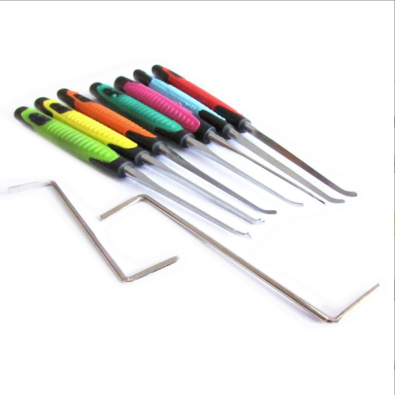 Kit de Ganchos para Fechaduras KLOM Premium - 7 Peças com Cabo Colorido