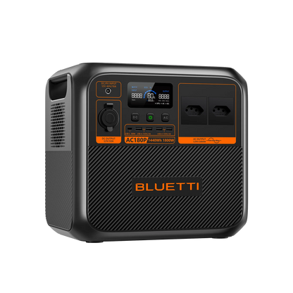 BLUETTI AC180P Estação de Energia Solar Portátil | 1.800 W 1.440 Wh